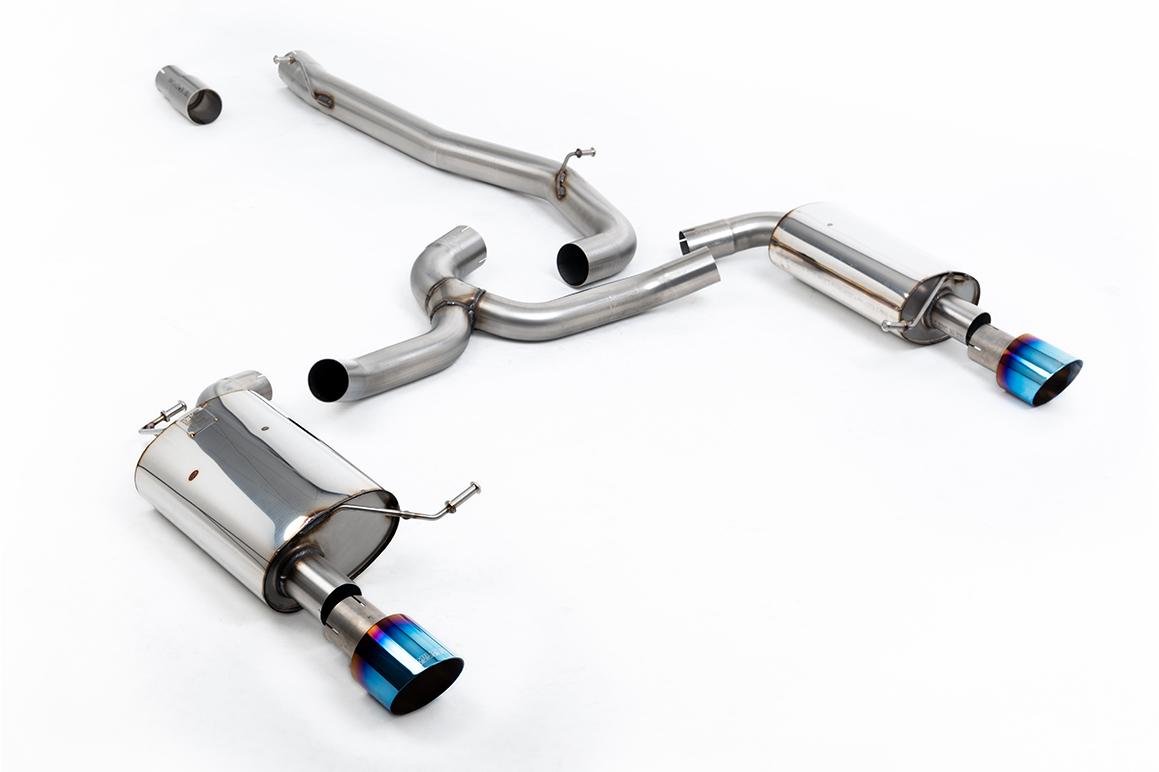 Milltek Non-Resonated Cat-Back Exhaust | VW Golf MK7 1.8 TSI Alltrack-Burnt Titanium Tips Milltek Non-Resonated Cat-Back Exhaust | VW Golf MK7 1.8 TSI Alltrack-Burnt Titanium Tips