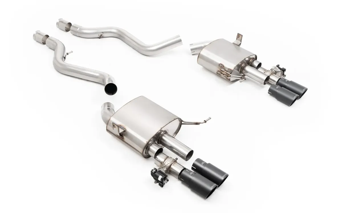 Milltek V2 Valved Cat-Back Exhaust | BMW E90/E92/E93 M3 - Cerakote Black Tips Milltek V2 Valved Cat-Back Exhaust | BMW E90/E92/E93 M3 - Cerakote Black Tips