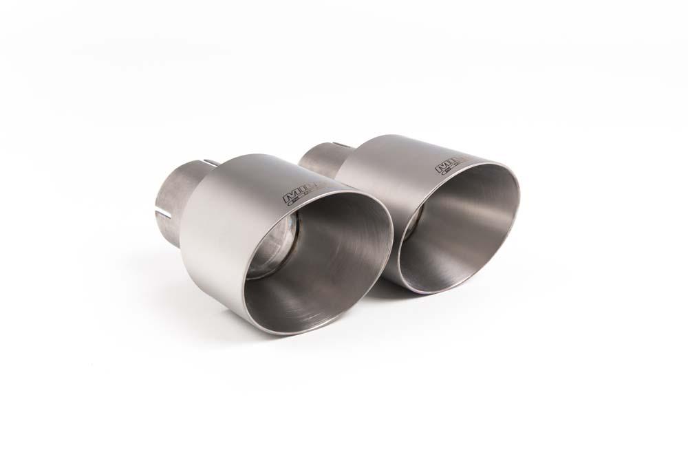 Milltek Non-Resonated Cat-Back Exhaust | VW Golf MK7 GTI-Brushed Titanium Tips