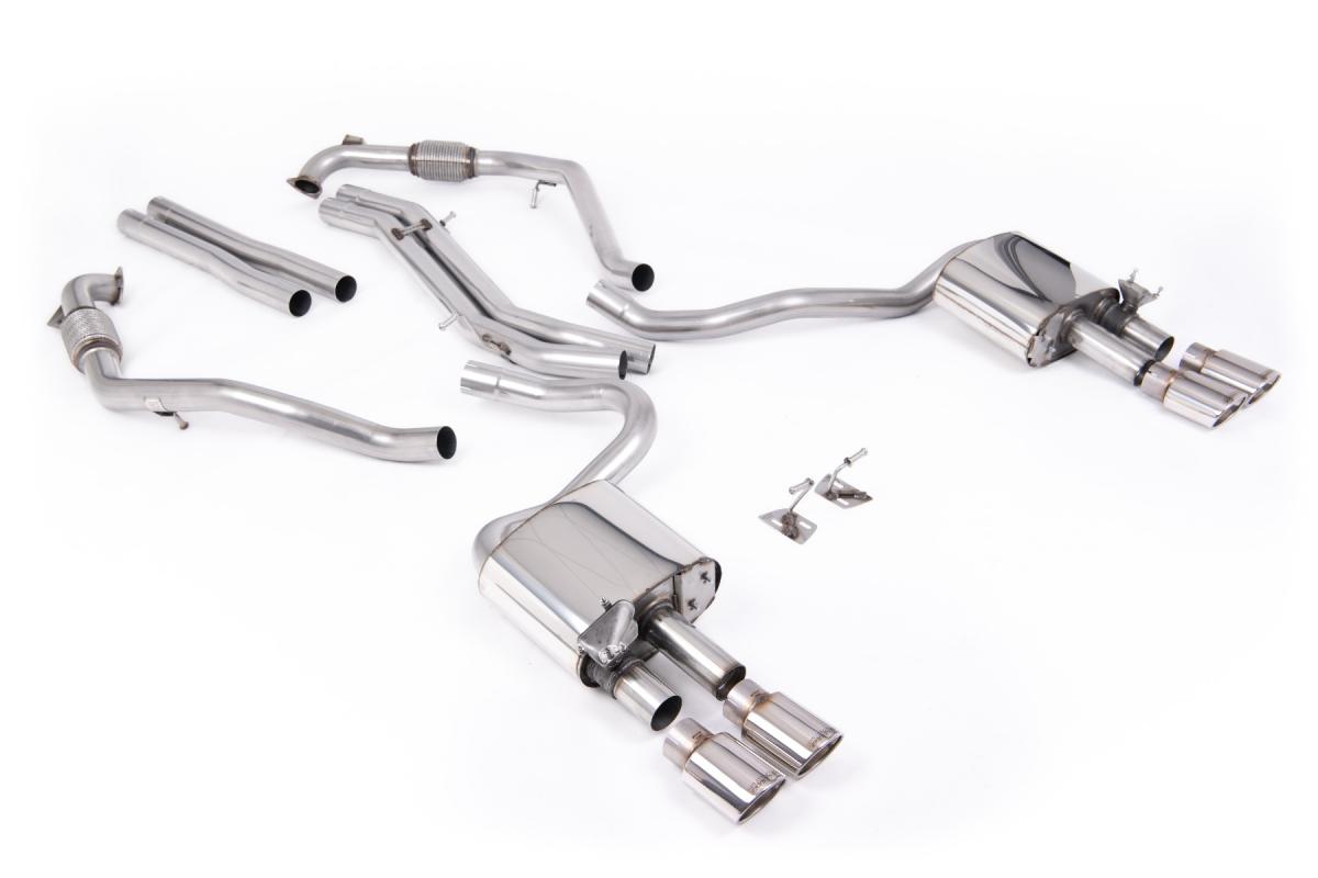 Milltek Non-Resonated Cat-Back | Audi S5 B9 Sportback - Polished Tips