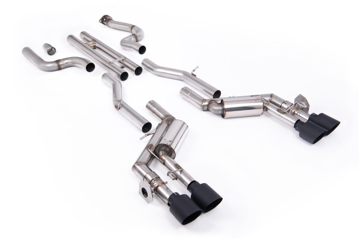 Milltek H-Pipe Valved Cat-Back Exhaust | Chevrolet Camaro SS Gen 6 - Cerakote Black Tips Milltek H-Pipe Valved Cat-Back Exhaust | Chevrolet Camaro SS Gen 6 - Cerakote Black Tips
