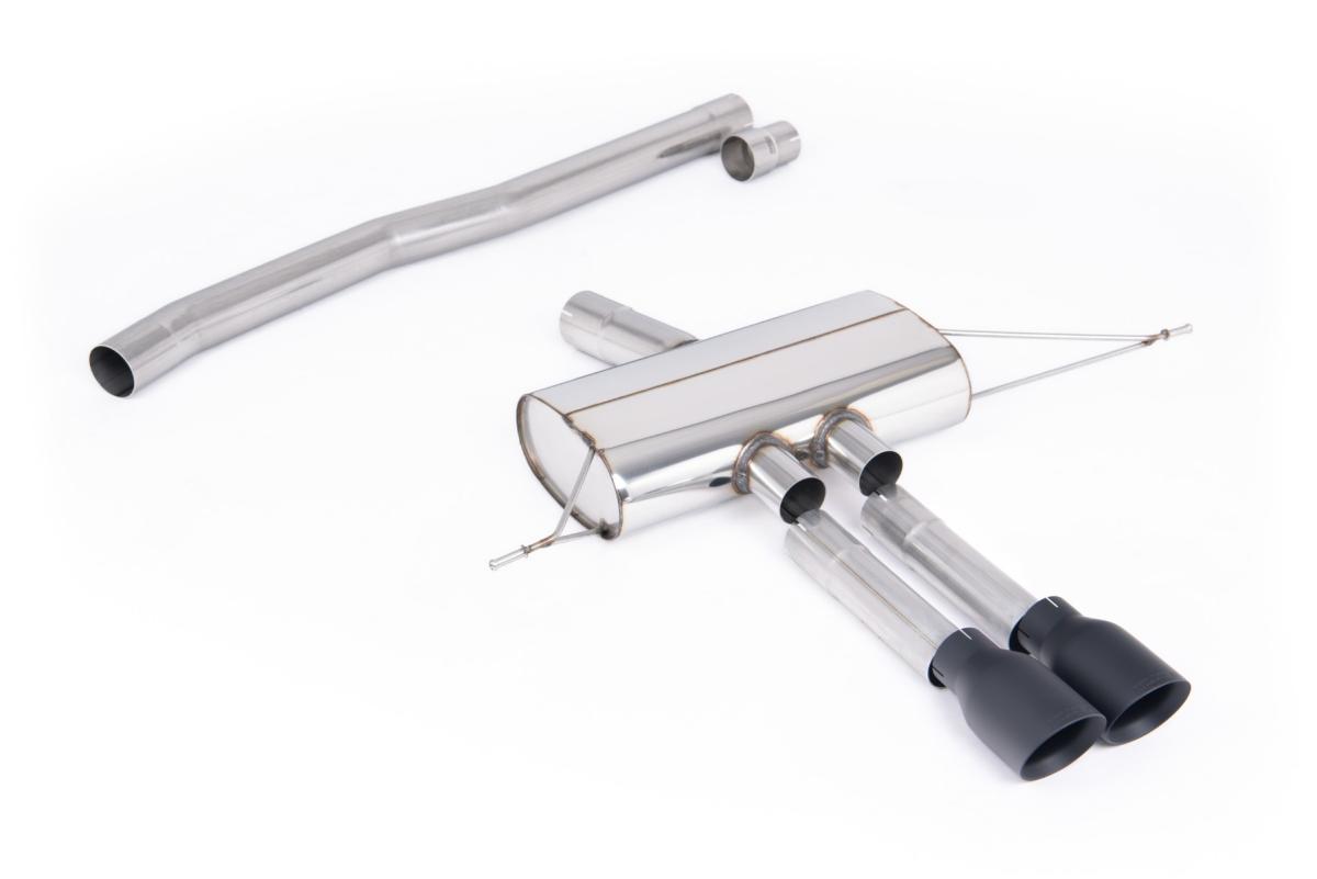Milltek Non-Resonated Cat-Back Exhaust | Mini Cooper S F66 - Cerakote Black Tips Milltek Non-Resonated Cat-Back Exhaust | Mini Cooper S F66 - Cerakote Black Tips