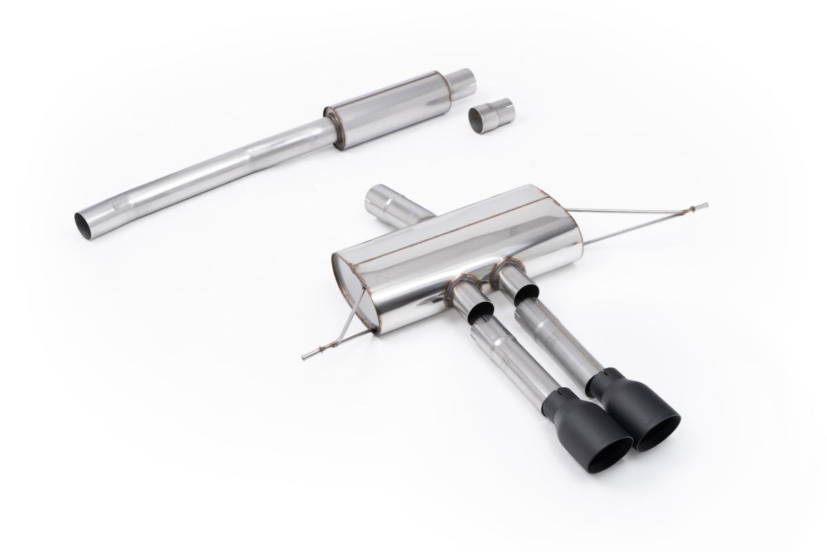 Milltek Resonated Cat-Back Exhaust | Mini Cooper S F66 - Cerakote Black Tips Milltek Resonated Cat-Back Exhaust | Mini Cooper S F66 - Cerakote Black Tips
