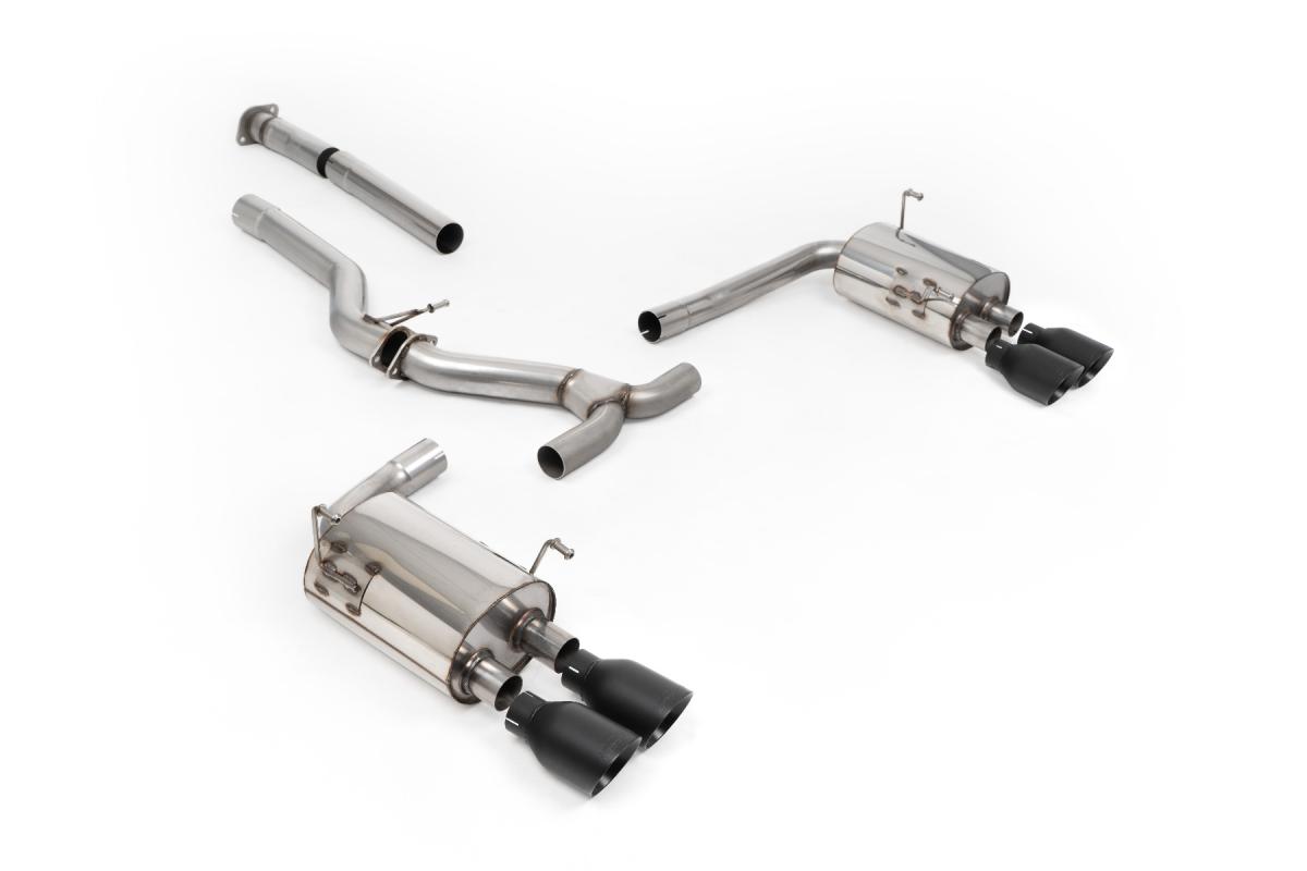 Milltek Non-Resonated Cat-Back Exhaust | Subaru Impreza WRX VB - Cerakote Black Tips Milltek Non-Resonated Cat-Back Exhaust | Subaru Impreza WRX VB - Cerakote Black Tips