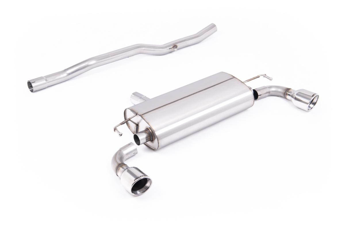 Milltek V2 Non-Resonated Cat-Back Exhaust | VW Golf MK4 R32-Inward Rolled Polished Tips Milltek V2 Non-Resonated Cat-Back Exhaust | VW Golf MK4 R32-Inward Rolled Polished Tips