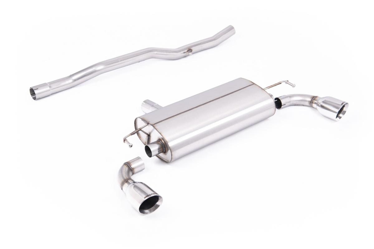 Milltek V2 Non-Resonated Cat-Back Exhaust | VW Golf MK4 R32-Slash Cut Polished Tips Milltek V2 Non-Resonated Cat-Back Exhaust | VW Golf MK4 R32-Slash Cut Polished Tips