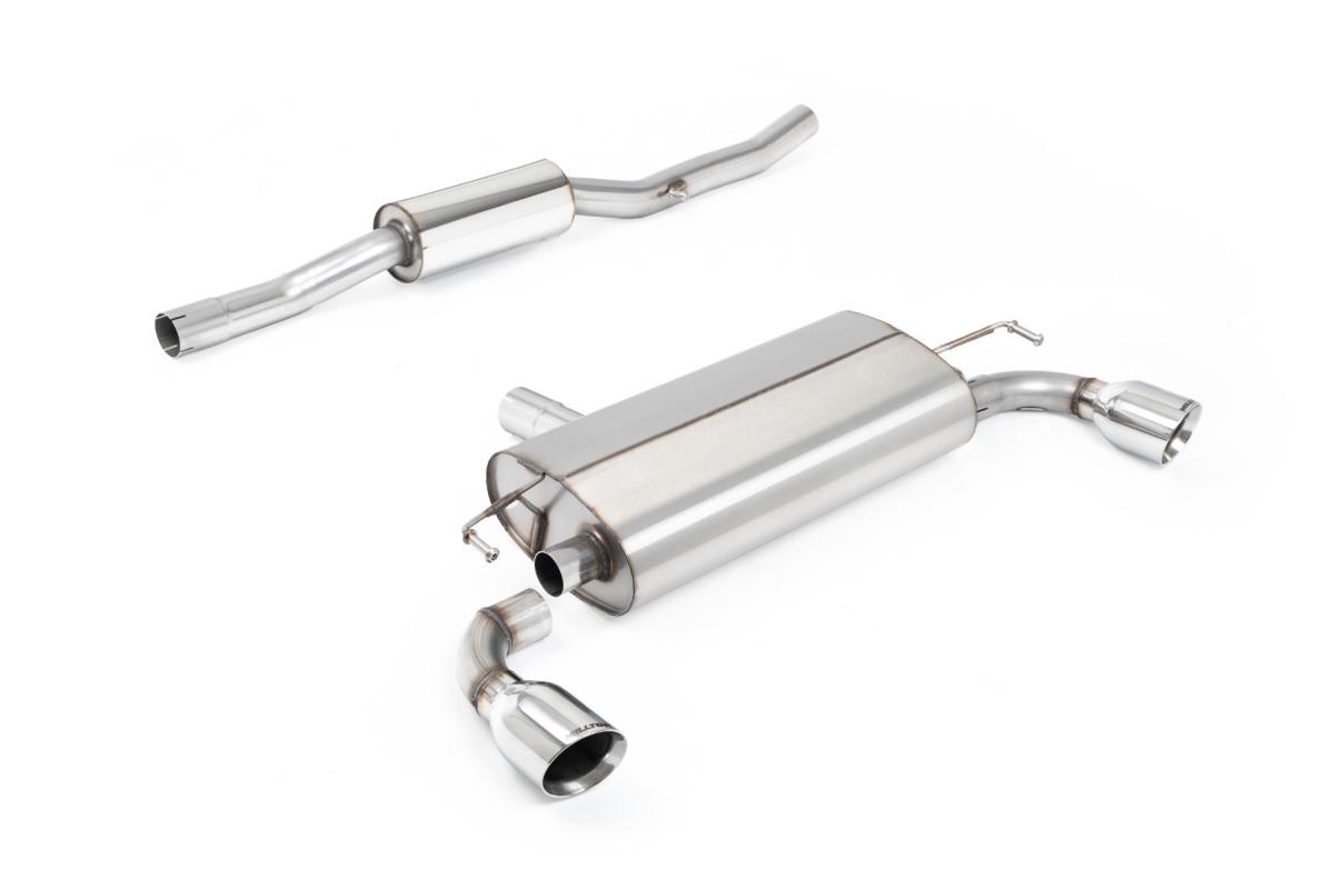 Milltek V2 Resonated Cat-Back Exhaust | VW Golf MK4 R32-Slash Cut Polished Tips