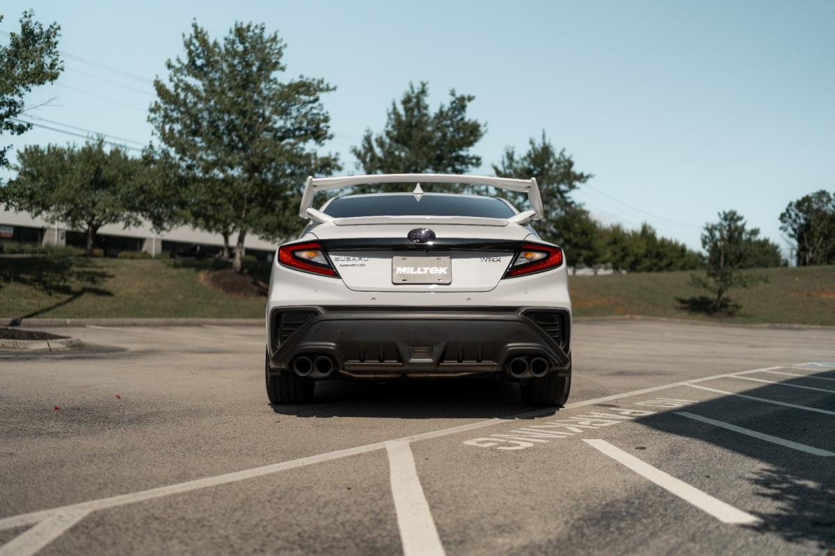 Milltek Resonated Cat-Back Exhaust | Subaru Impreza WRX VB - Cerakote Black Tips Milltek Resonated Cat-Back Exhaust | Subaru Impreza WRX VB - Cerakote Black Tips