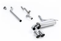 Milltek Non-Resonated Downpipe-Back Exhaust | Audi UR Quattro 20V - Polished Tips