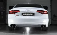 Milltek Resonated Cat-Back Exhaust | Audi D4 S8 - Cerakote Black Tips