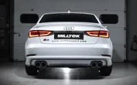 Milltek Resonated Cat-Back Exhaust | Audi 8V S3 - Cerakote Black Tips