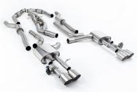 Milltek 80mm Resonated Cat-Back | Audi S8 D5 - Brushed Titanium Tips
