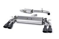 Milltek Resonated Cat-Back Exhaust | Audi S3 8V - Cerakote Black Tips