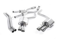 Milltek Resonated Cat-Back Exhaust | Audi D4 S8 - Brushed Titanium Tips