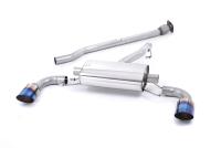Milltek Non-Resonated Cat-Back Exhaust | Toyota GR86 - Burnt Titanium Tips