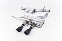 Milltek Resonated Cat-Back Exhaust | VW Golf R MK6-Cerakote Black Tips
