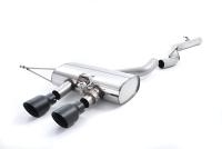 Milltek Non-Resonated Cat-Back Exhaust | VW Golf R MK6-Cerakote Black Tips
