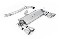 Milltek Non-Resonated Cat-Back Exhaust | VW Golf R MK7-Brushed Titanium Tips