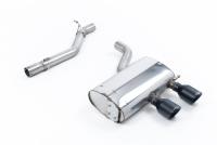 Milltek Non-Resonated Cat-Back Exhaust | VW Golf MK5 R32-Cerakote Black Tips