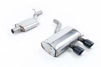 Milltek Resonated Cat-Back Exhaust | VW Golf MK5 R32-Cerakote Black Tips