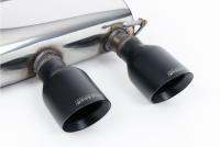 Milltek Resonated Cat-Back Exhaust | VW Golf MK5 R32-Cerakote Black Tips