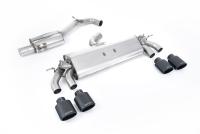 Milltek Resonated Cat-Back Exhaust | VW Golf R MK7.5-Cerakote Black Tips