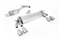 Milltek Resonated Cat-Back Exhaust | VW Golf R MK7.5-Brushed Titanium Tips