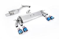Milltek Resonated Cat-Back Exhaust | VW Golf R MK7.5-Burnt Titanium Tips