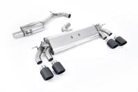 Milltek Resonated Cat-Back Exhaust | VW Golf R MK7.5-Carbon Fibre Tips