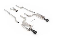 Milltek Non-Resonated Cat-Back Exhaust | Audi B6 S4 - Cerakote Black Tips