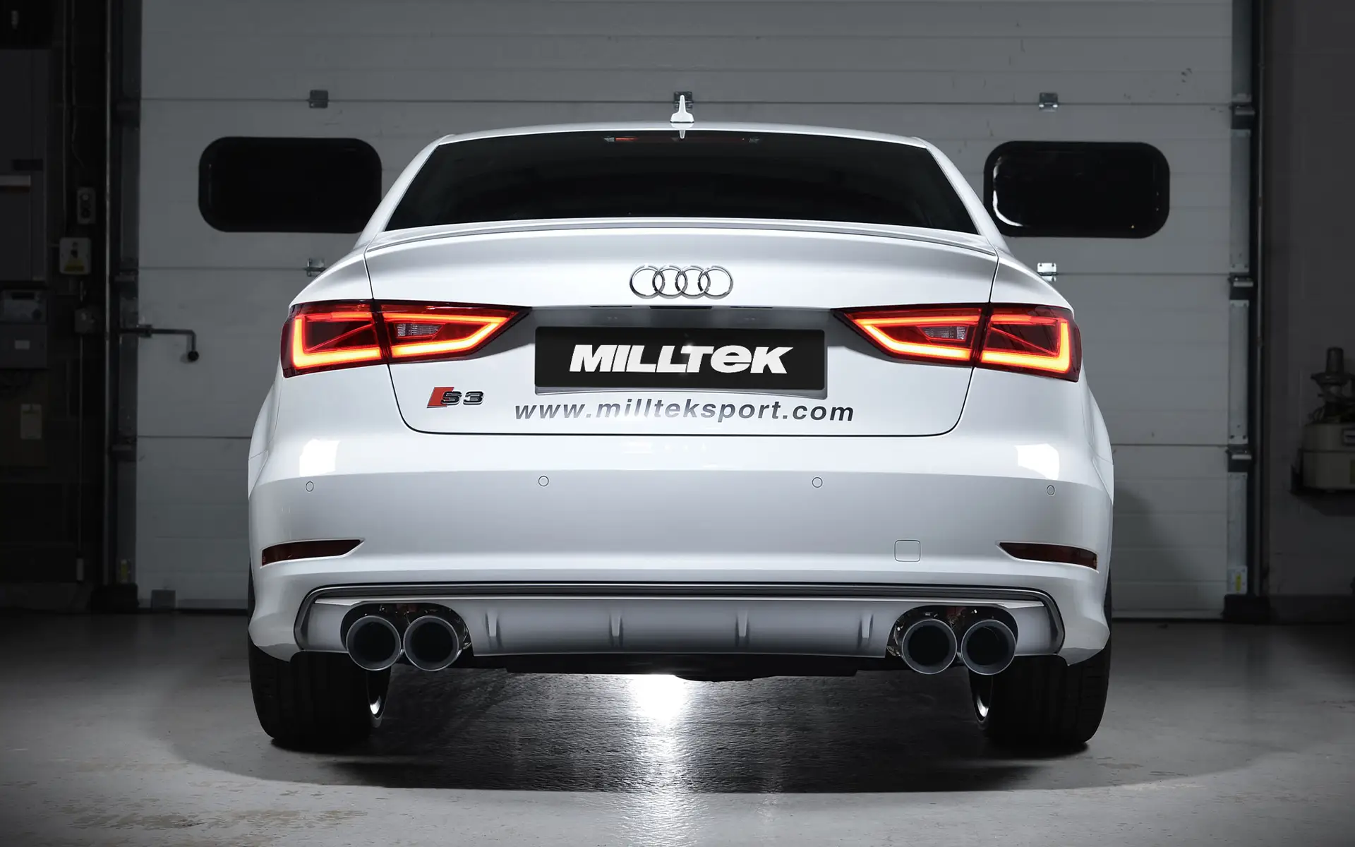 Milltek Non-Resonated Race Cat-Back Exhaust | Audi 8V S3 2.0 TFSI - Cerakote Black Tips