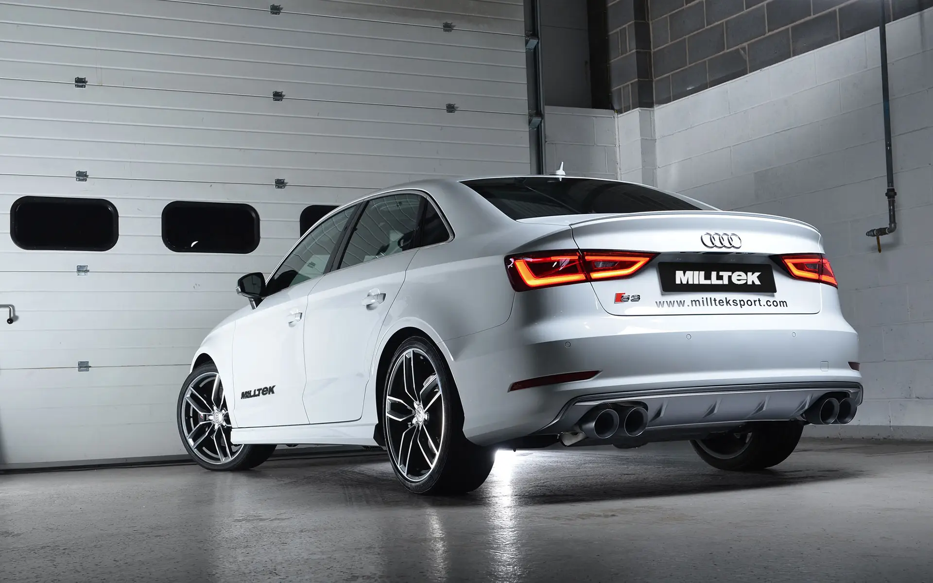 Milltek Non-Resonated Race Cat-Back Exhaust | Audi 8V S3 2.0 TFSI - Cerakote Black Tips