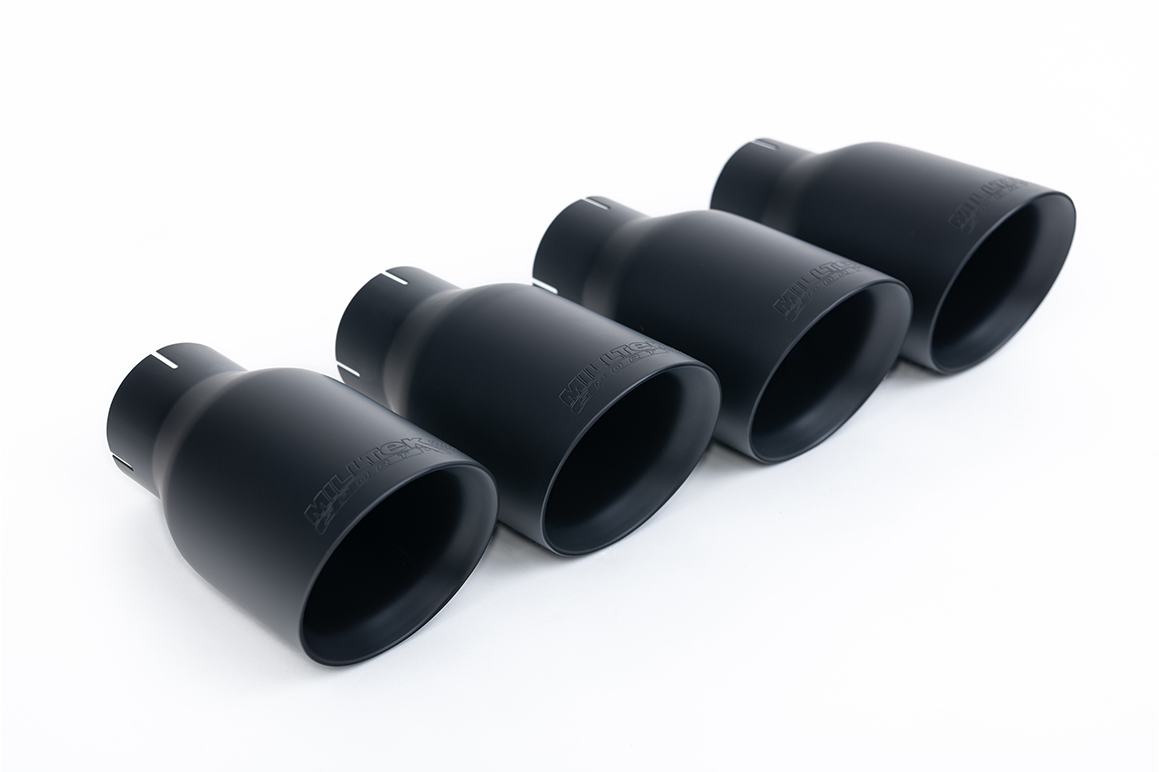 Milltek Valved Cat-Back Exhaust | Alfa Romeo Giulia Quadrifoglio 2.9 V6 - Cerakote Black Tips