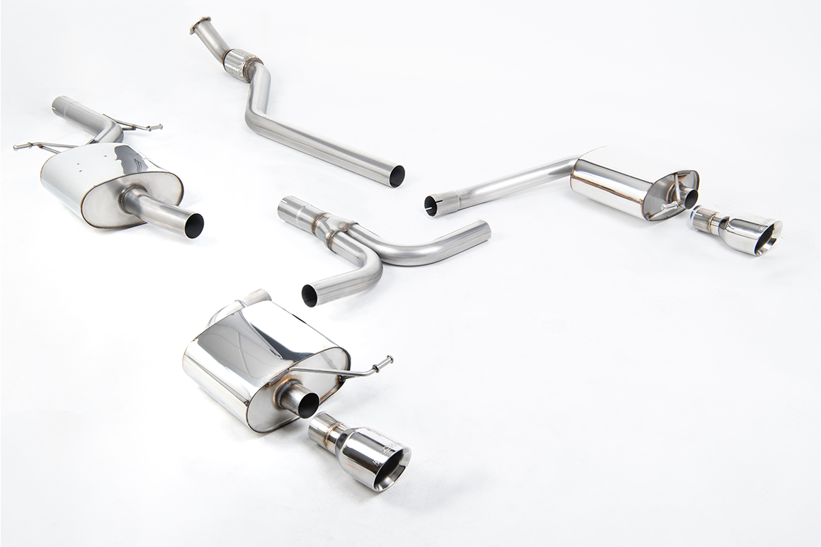 Milltek Resonated GPF Back Exhaust | Audi B8 A4 2.0 TFSI - Polished Tips