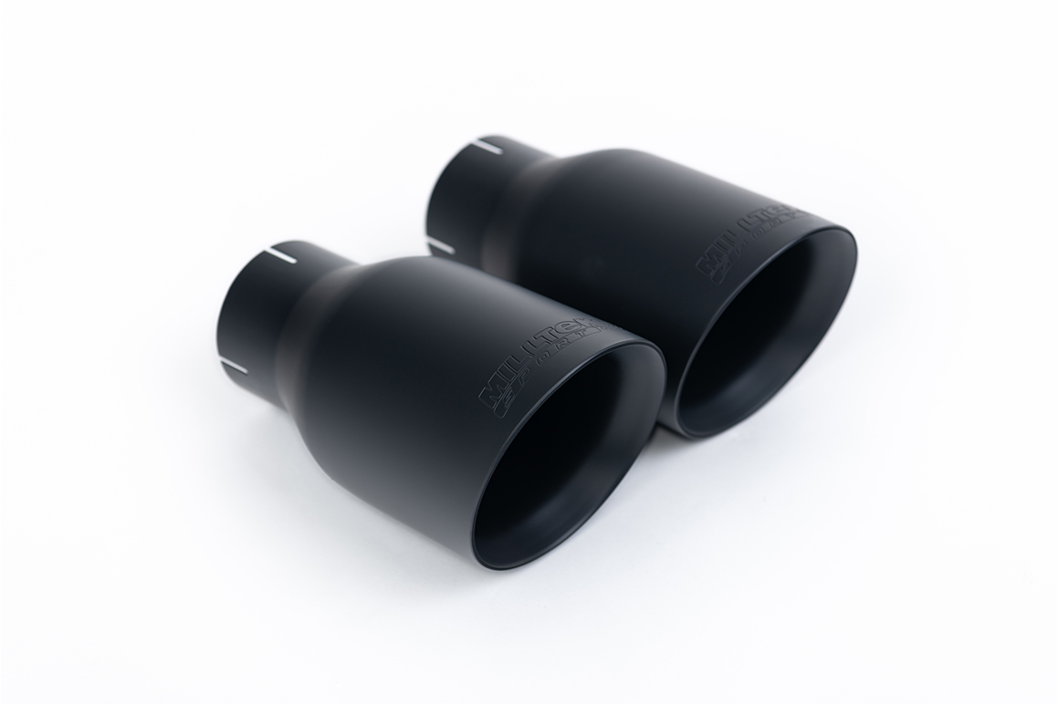 Milltek Non-Resonated Cat-Back Exhaust | Audi A3 8V 2.0 TFSI - Cerakote Black Tips