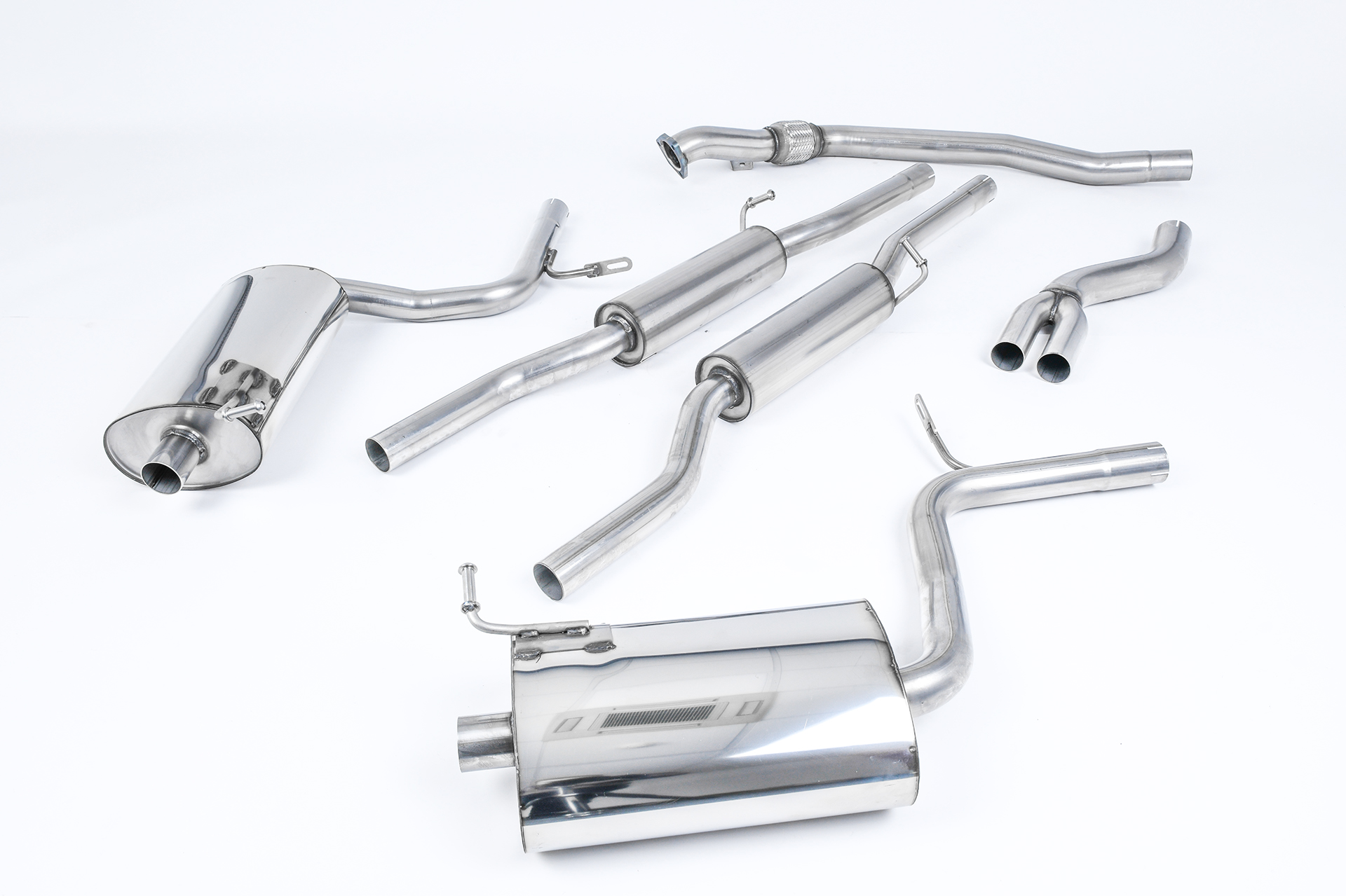Milltek Resonated Cat-Back Exhaust | Audi B6 A4 1.8T Quattro - 90mm GT Tips