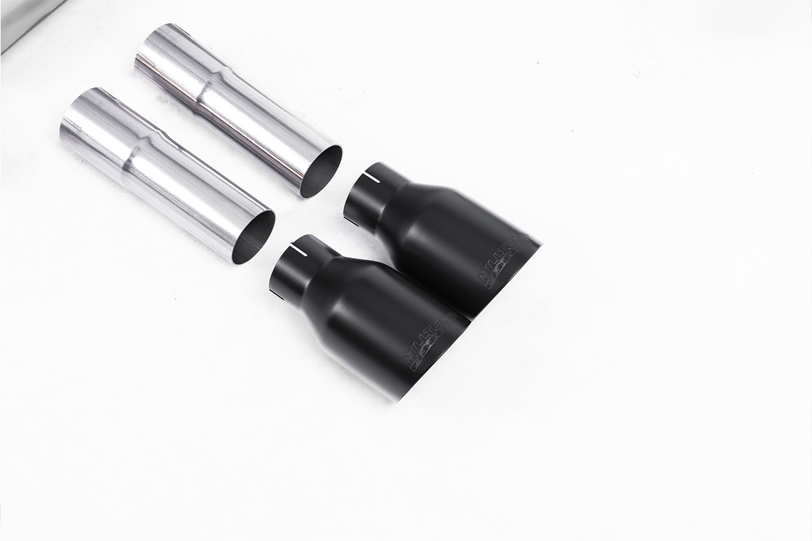 Milltek Non-Resonated Race Cat-Back Exhaust | Audi 8V S3 2.0 TFSI - Cerakote Black Tips