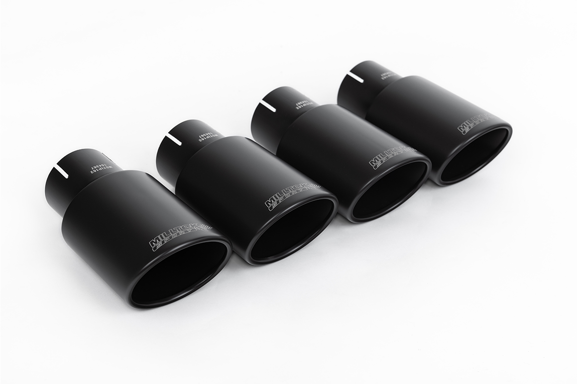 Milltek Resonated Cat-Back Exhaust | Audi B9 S4 S5 - Cerakote Black Tips
