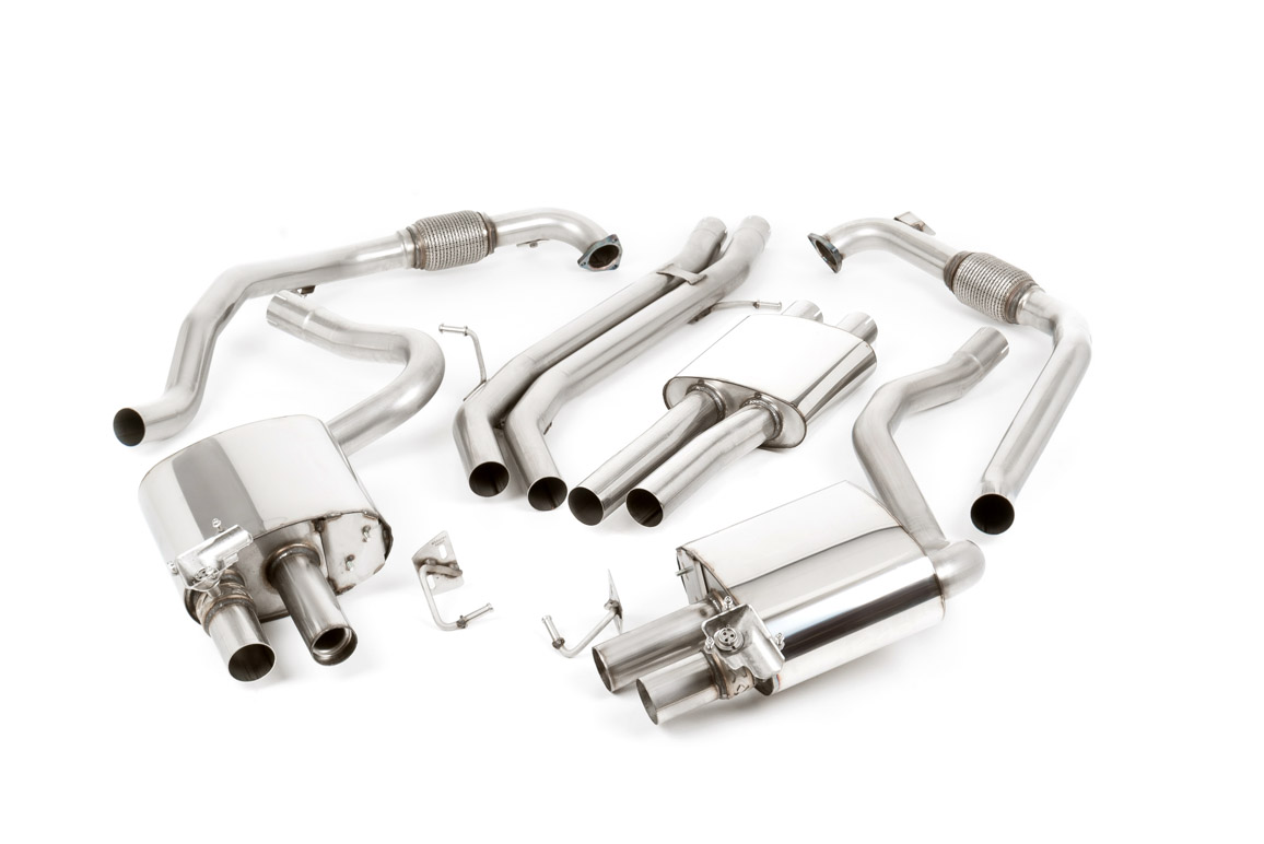 Milltek Resonated Cat-Back Exhaust | Audi B9 S5 Coupe Sportback - Burnt Titanium Tips