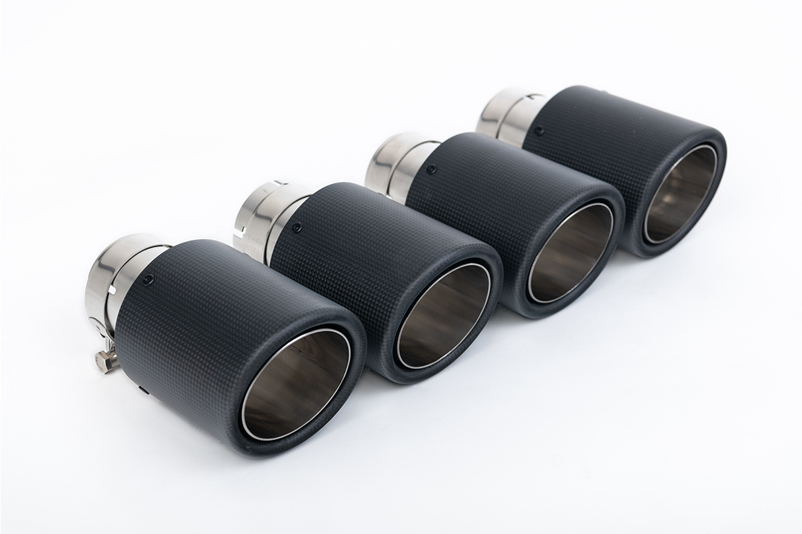 Milltek Non-Resonated Cat-Back Exhaust | Audi B9 S4 S5 - Carbon Fibre Tips