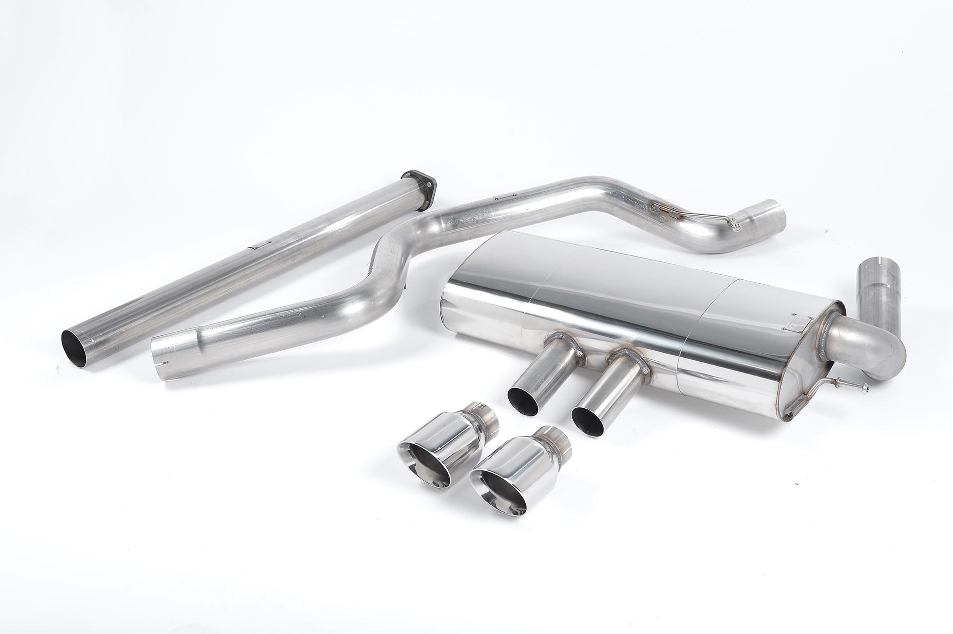 Milltek Non-Resonated Cat-Back Exhaust | Ford Focus MK3 ST - Polished Tips