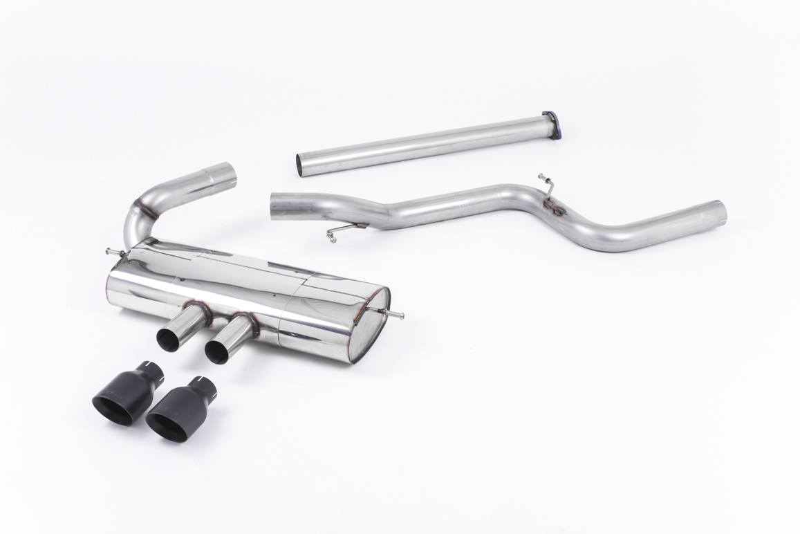 Milltek Resonated Cat-Back Exhaust | Ford Focus MK3 ST - Brushed Titanium Tips