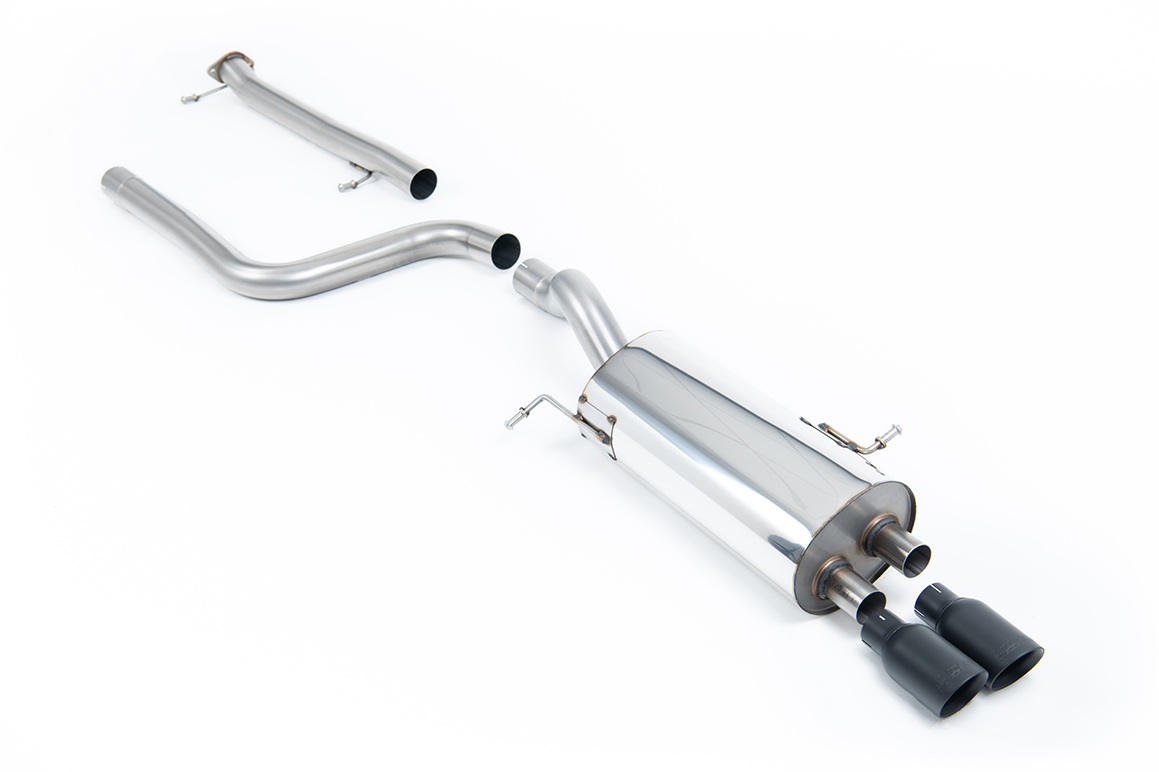 Milltek Non-Resonated Cat-Back Exhaust | Ford Fiesta MK7 ST - Cerakote Black Tips