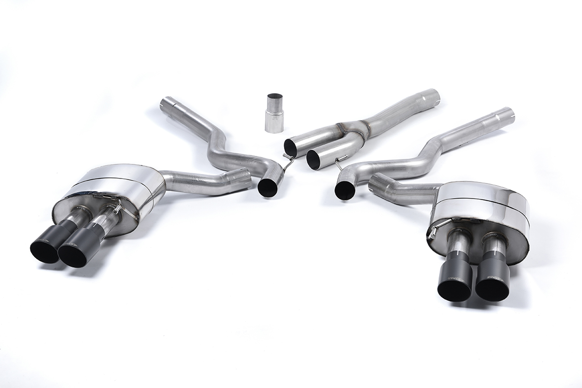 Milltek Non-Resonated Cat-Back Exhaust | Ford Mustang S550 2.3L - Cerakote Black Tips