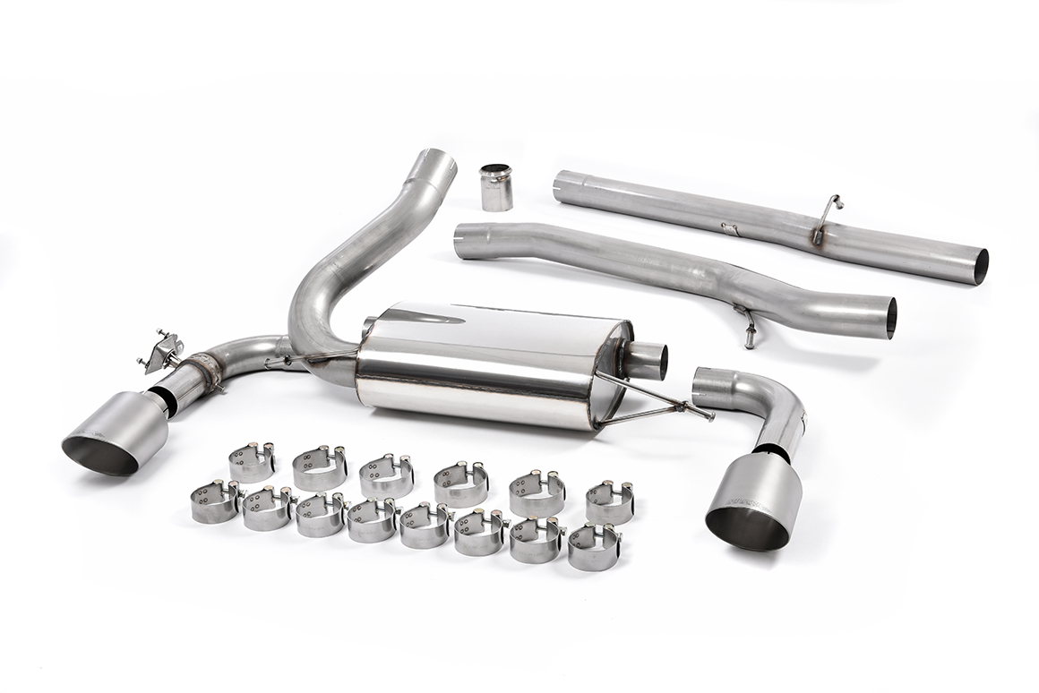 Milltek Non-Resonated Cat-Back Exhaust | Ford Focus MK3 RS - Brushed Titanium Tips