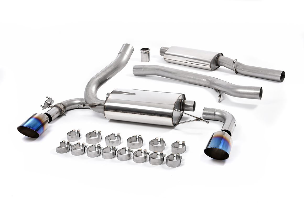 Milltek Resonated Cat-Back Exhaust | Ford Focus MK3 RS - Burnt Titanium Tips