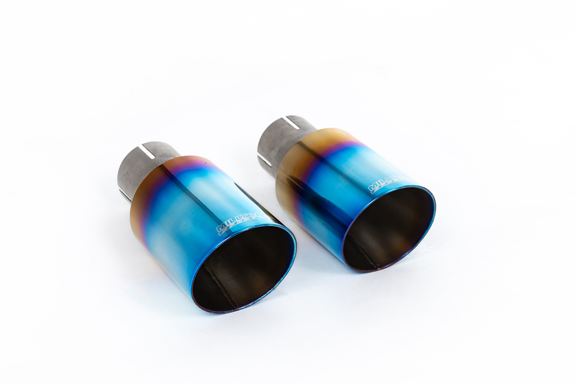 Milltek Non-Resonated Race Cat-Back Exhaust | Ford Fiesta MK7 ST - Burnt Titanium Tips