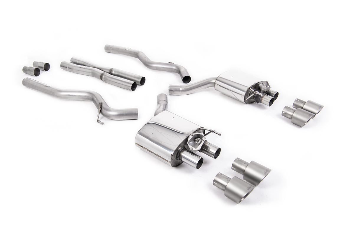 Milltek Cat-Back Exhaust | Ford Mustang 5.0 GT Fastback - Brushed Titanium Tips