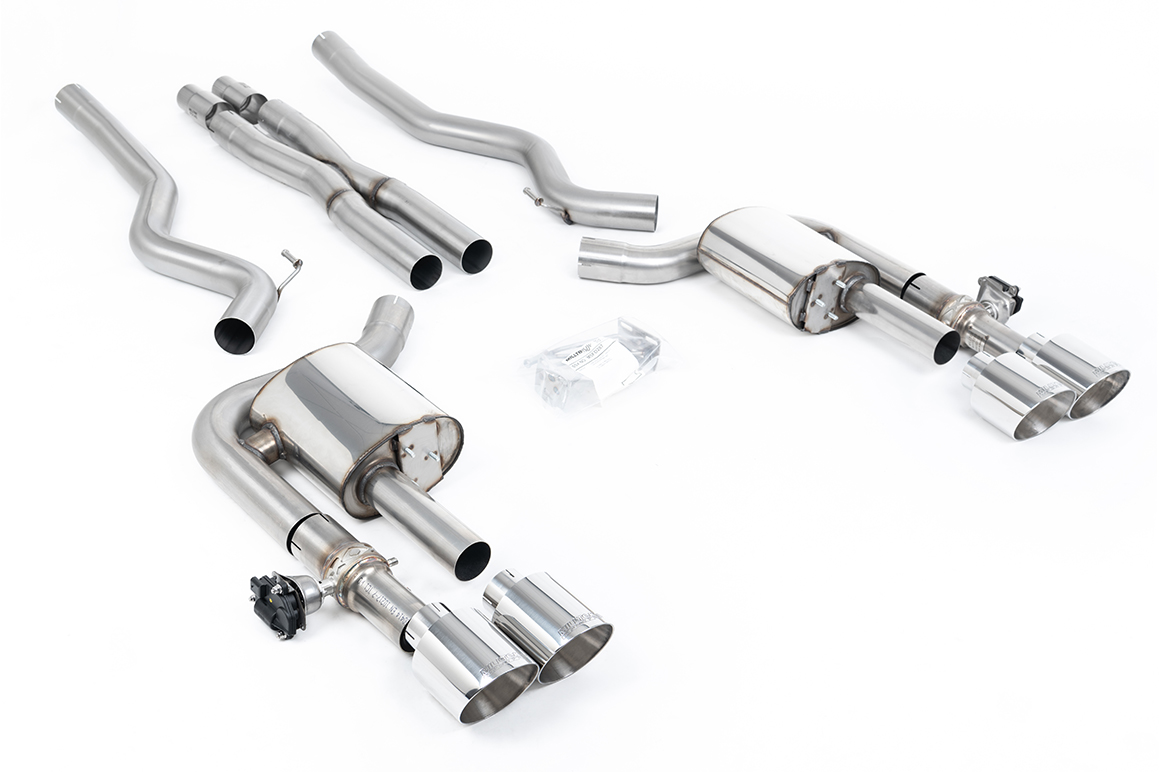Milltek Active Valved Cat-Back Exhaust | Ford Mustang 5.0 Dark Horse - Polished Tips