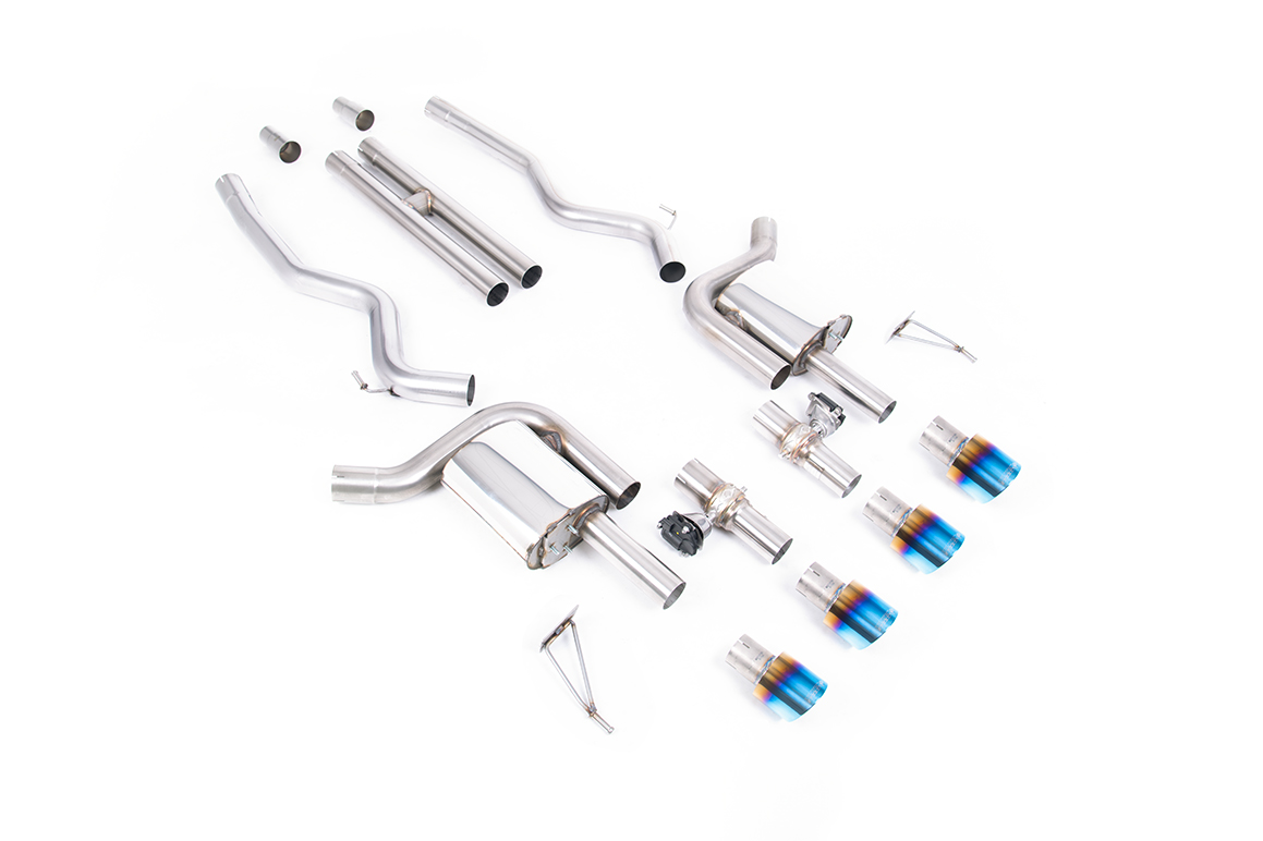 Milltek Valved Cat-Back Exhaust | Ford Mustang S650 GT - Burnt Titanium Tips
